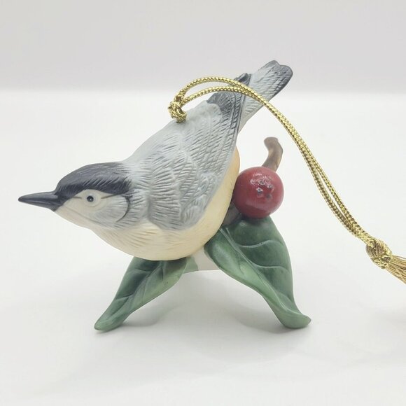 Lenox Winter Greetings Nuthatch Ornament Bird Perched Christmas In Original Box - Picture 1 of 10